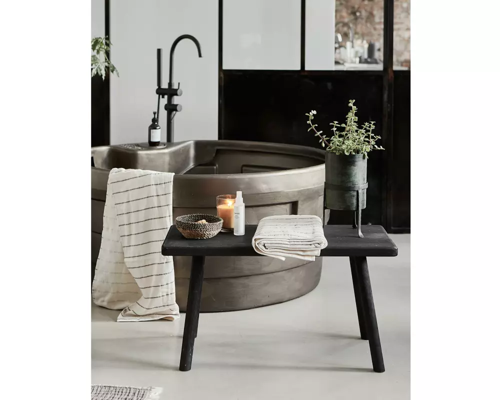 House Doctor Sitzbank Nadi 81 x 43 cm, Schwarz