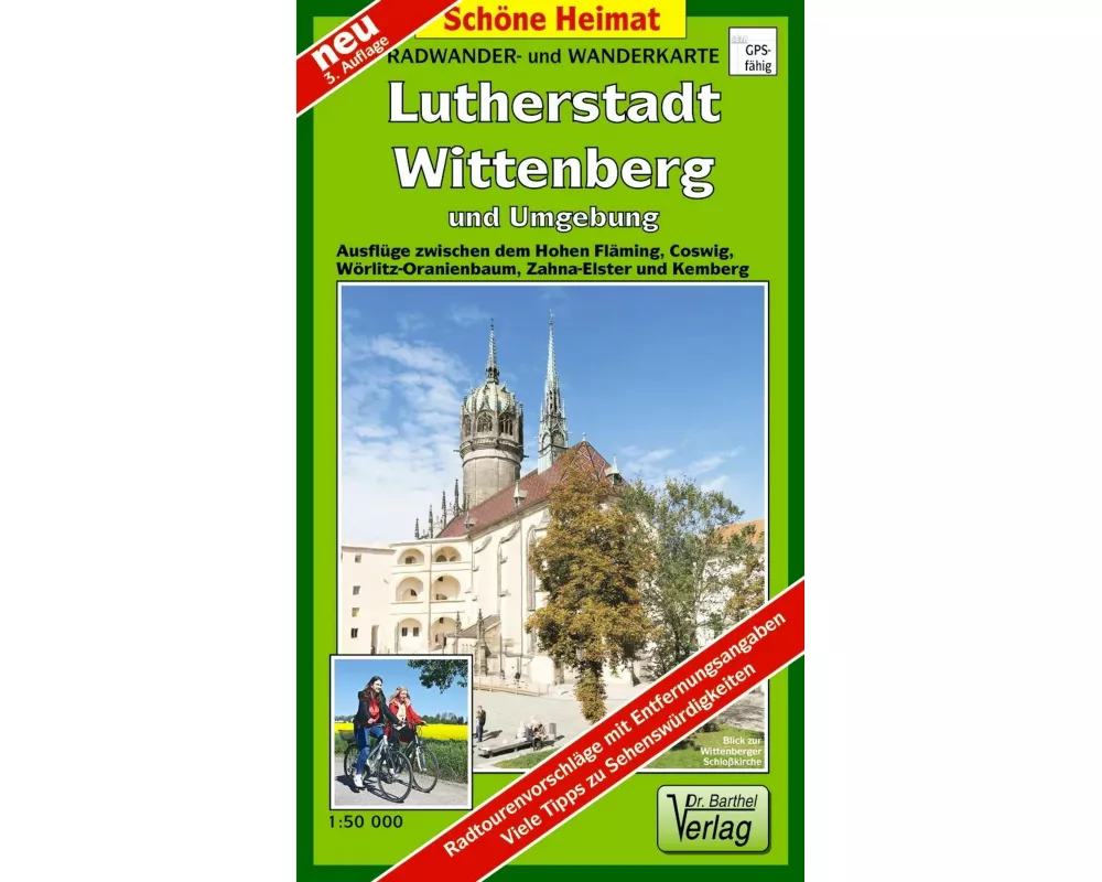 Radwander- und Wanderkarte Lutherstadt Wittenberg und Umgebung