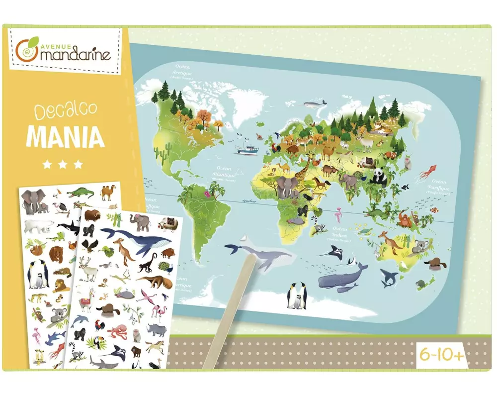 Avenue Mandarine Bastelset Tierische Weltkarte