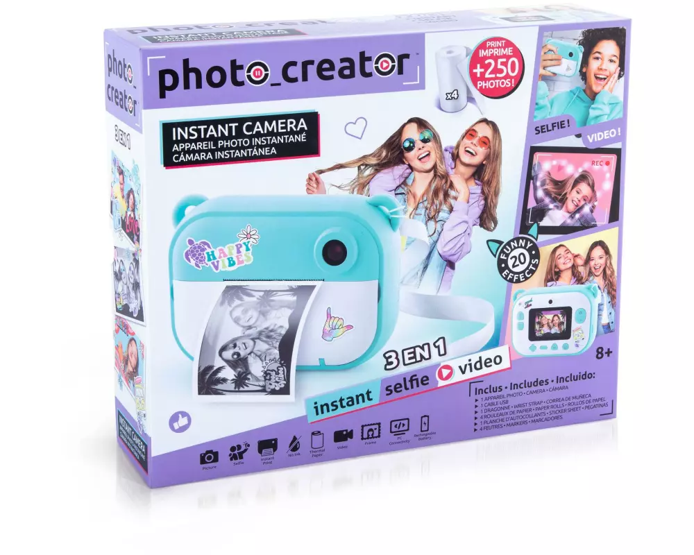 Canal Toys Instant Camera Hellblau/Mehrfarbig/Weiss