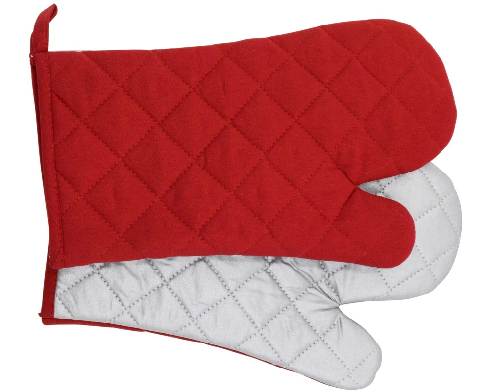Stronghold Ofenhandschuhe Silber/Rot