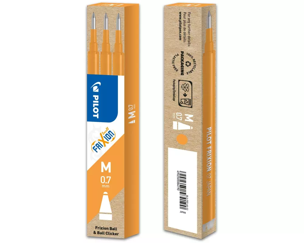 Pilot Patrone FriXion Refill 3 Stück 0.7 mm, Hellorange