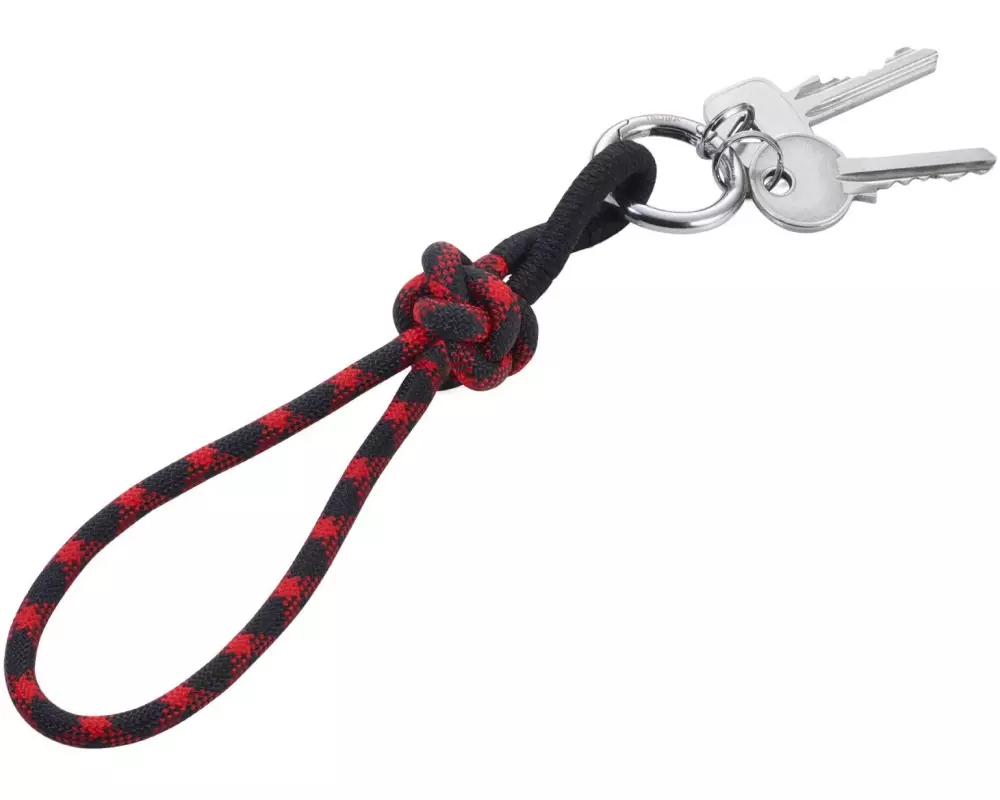 Troika Schlüsselring Segelseil Schwarz/Rot
