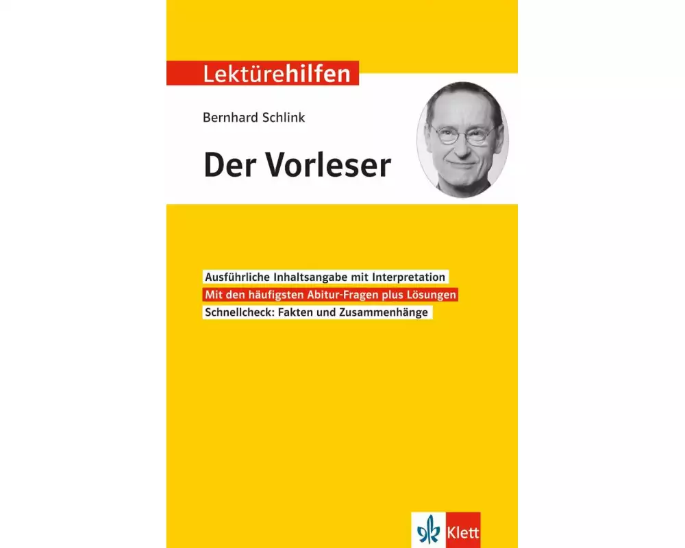 Klett Lektürehilfen Bernhard Schlink, Der Vorleser