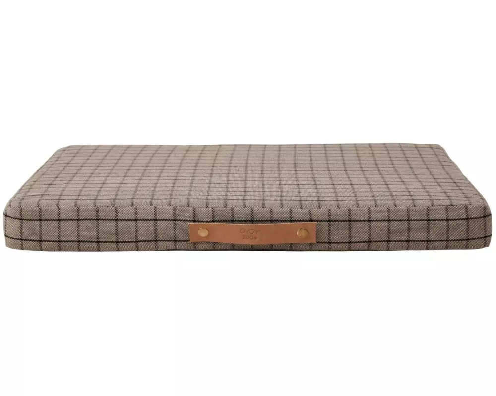 OYOY Hunde-Kissen Milo Grid, M, Clay