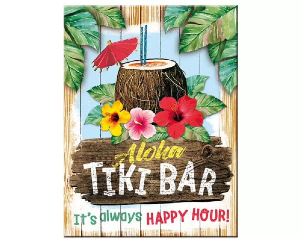 Nostalgic Art Haftmagnet Tiki Bar 1 Stück, Mehrfarbig
