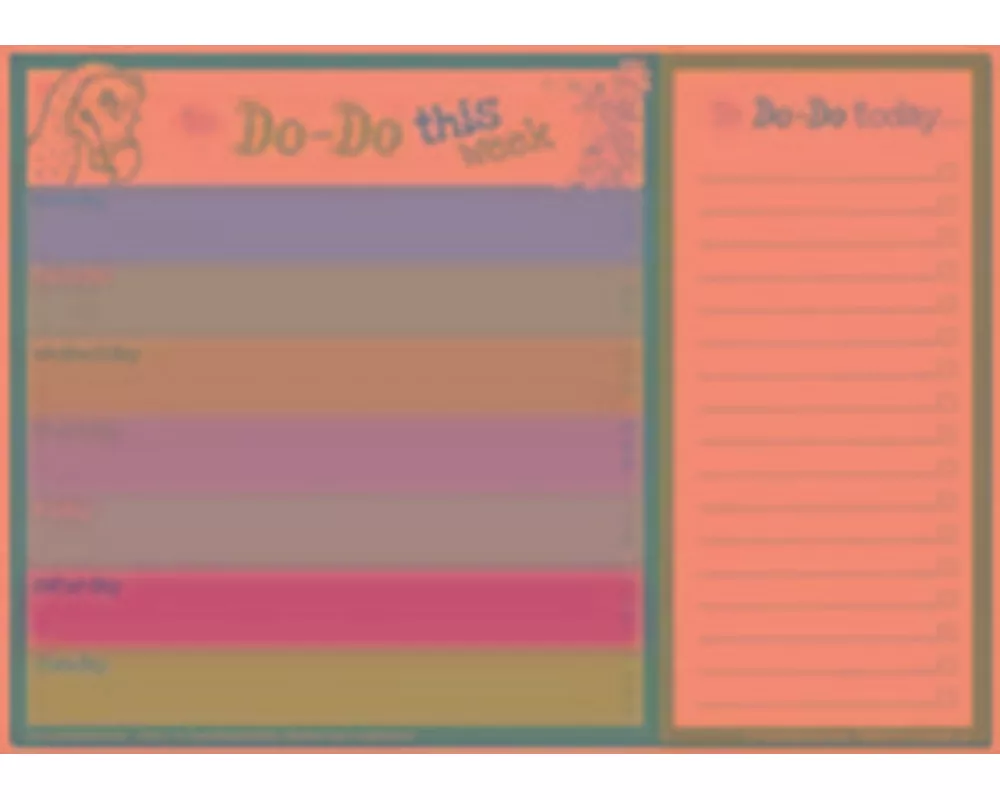 Dodo Daily to Do List Notepad (A4) Bright