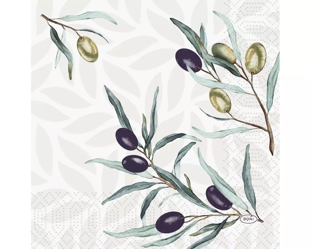 Duni Papierservietten Olive Garden 33 cm x 33 cm, 250 Stück