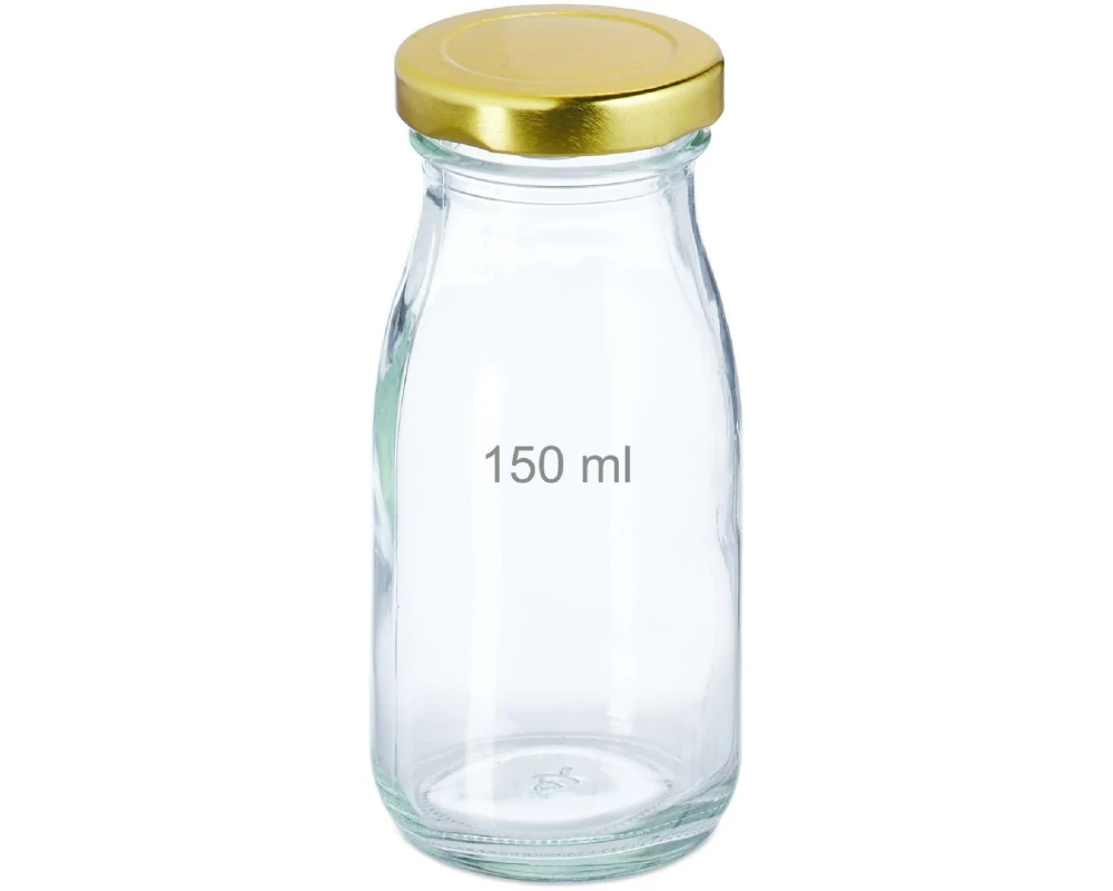 relaxdays Einmachflasche 150 ml, 24 Stück