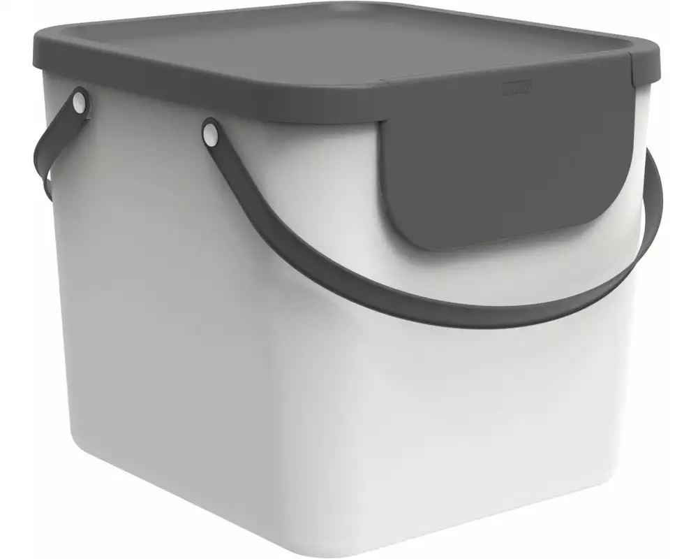 Rotho Recyclingbehälter Albula 40 l, Mistletoe Weiss