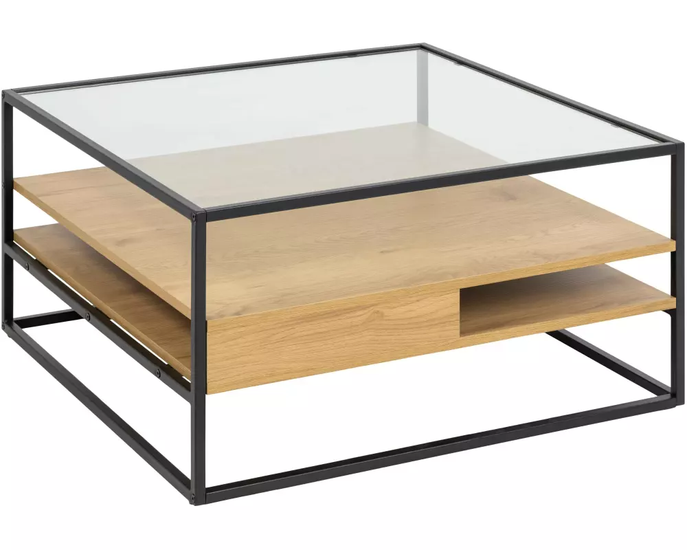 AC Design Couchtisch Randolf 80 cm x 40 cm, Nature/Schwarz