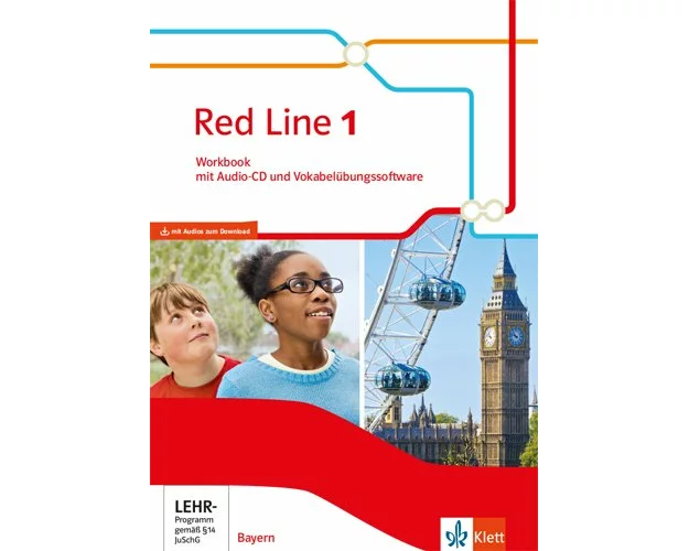 Red Line 1.Workbook mit Audios und Vokabelübungssoftware Klasse 5. Ausgabe für Bayern ab 2017