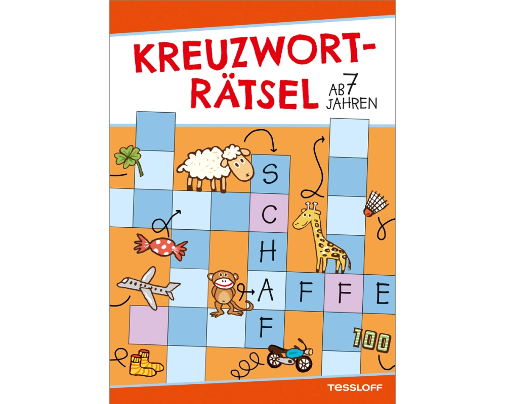 Kreuzworträtsel ab 7 Jahren (Rot/Schaf)