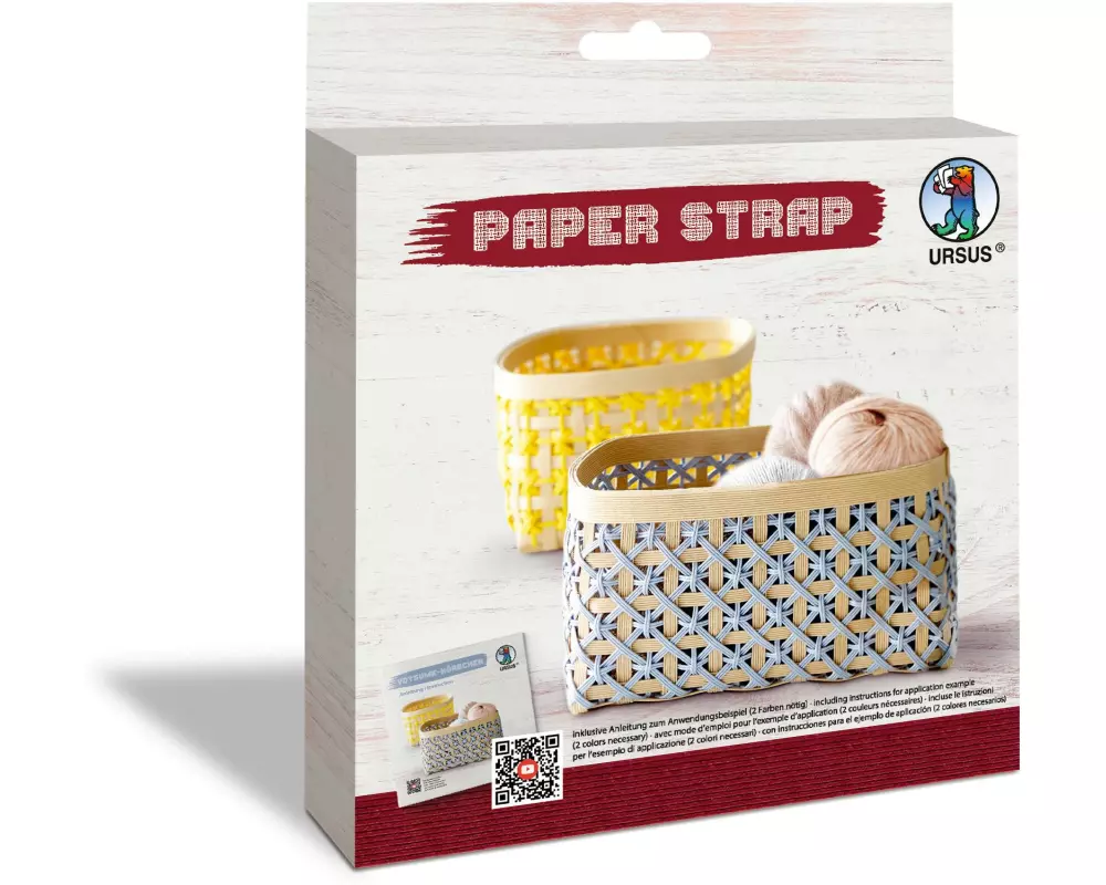 URSUS Bastelpapier Kamihimo 15 mm x 15 m, Dunkelrot