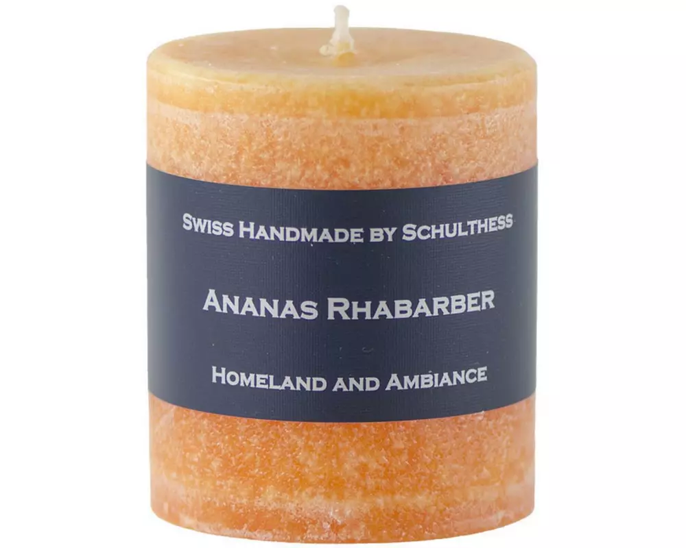 Schulthess Kerzen Duftkerze Ananas Rhabarber 7 cm x 8 cm