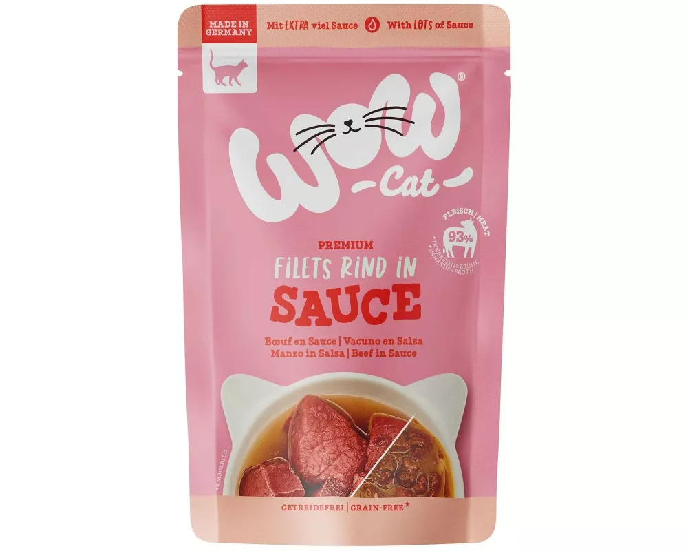 WOW Nassfutter Rind in Sauce, 85 g