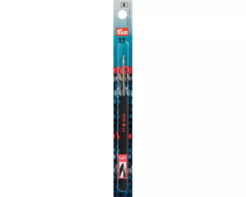 Prym Häkelnadel Ø 2.5 mm, Wolle, Soft-Griff
