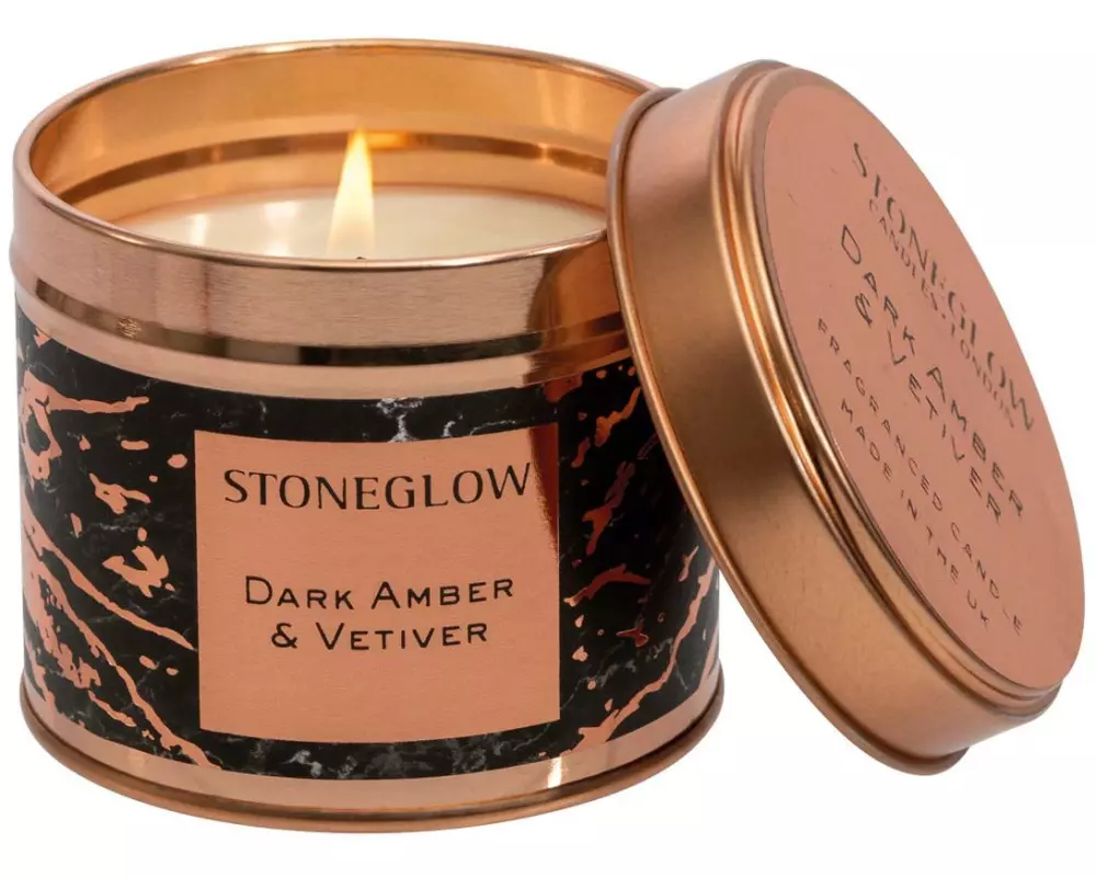 Stoneglow Duftkerze Dark Amber & Vetiver 135 g