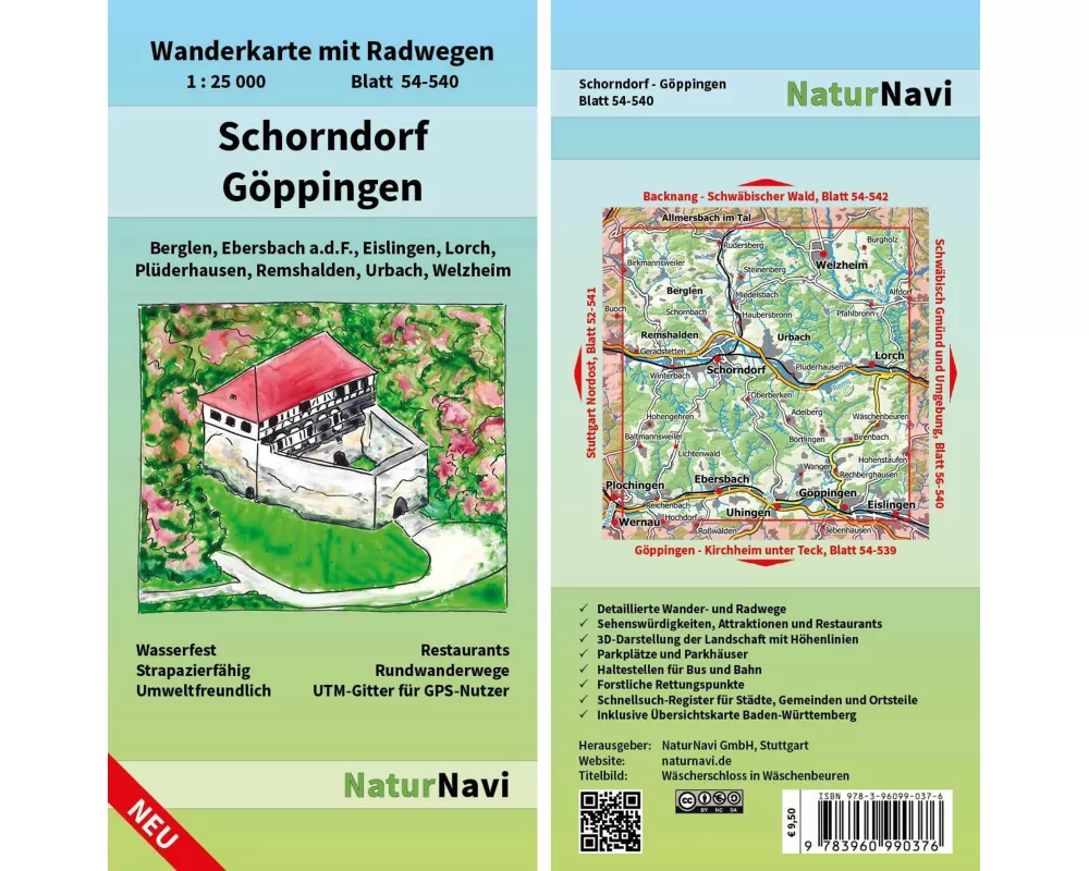 Schorndorf - Göppingen 1 : 25 000, Blatt 54-540