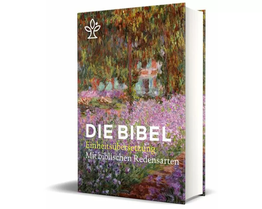 Die Bibel mit Umschlagmotiv Irisbeet und Redensarten