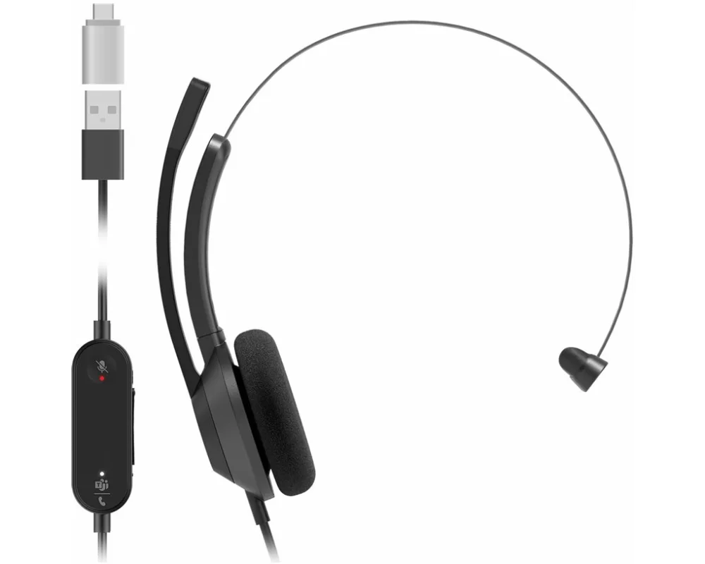 Cisco Headset 321 Wired Single Carbon Black, USB-C, Teams Qualified