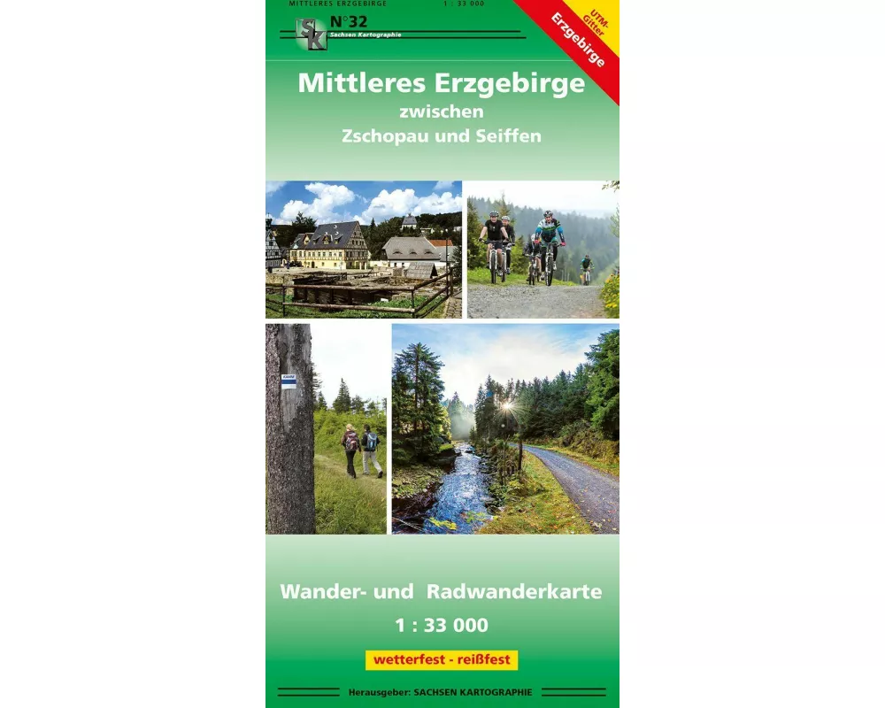 Mittleres Erzgebirge zwischen Zschopau und Seiffen 1 : 33 000