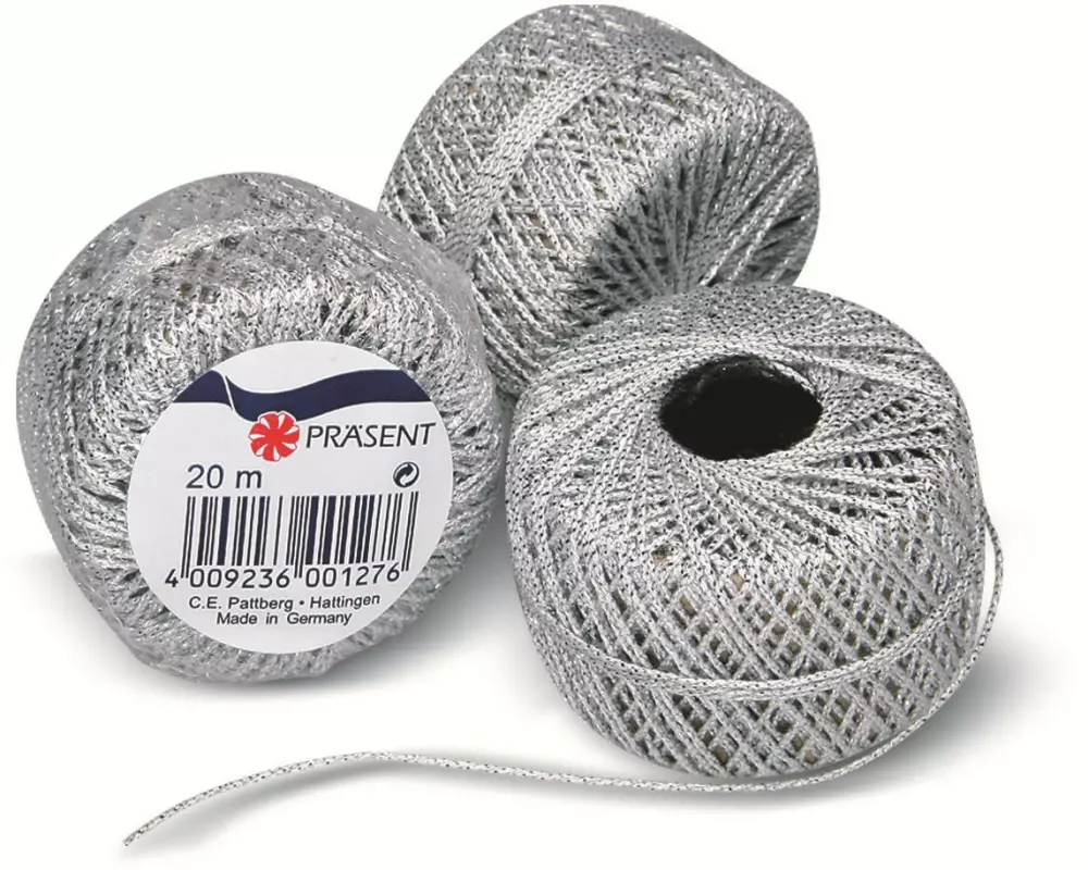 Pattberg Kordelband Ø 2 mm x 20 m, Silber