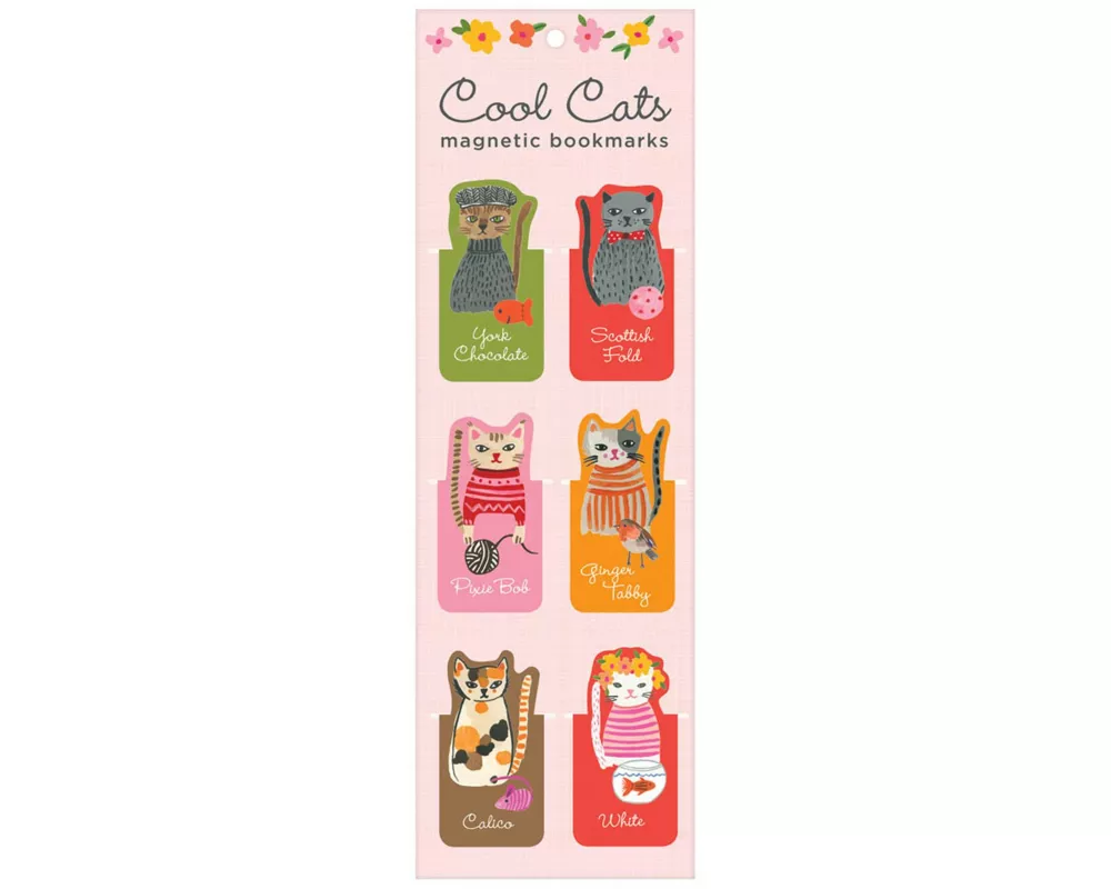 Cool Cats Magnetic Bookmarks