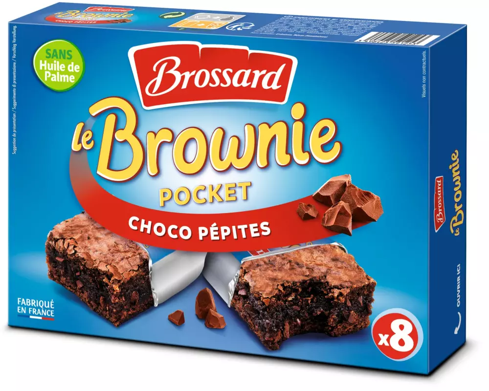 Brossard Mini Brownie mit Schokostückchen 8 Stück