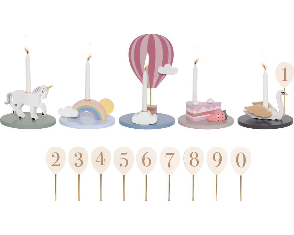 JABADABADO Geburtstagsdekoration 33cm T297 Regenbogen 5-teilig