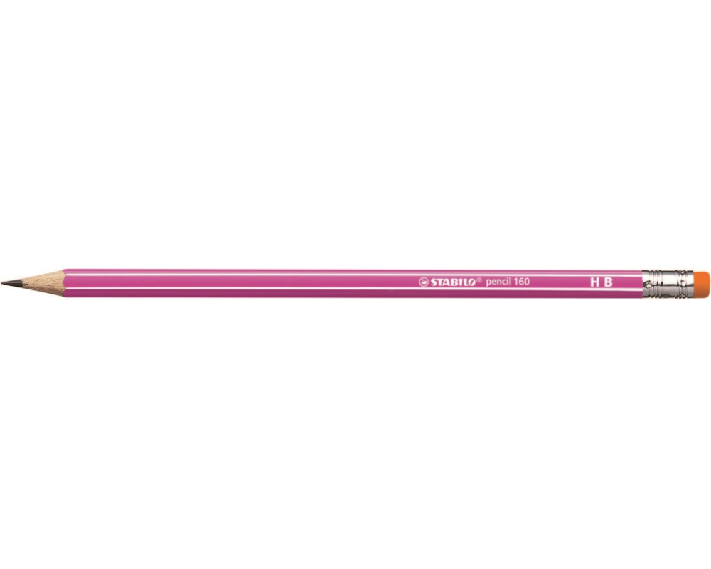STABILO Bleistift 160 mit Gummi HB 2160/01HB pink