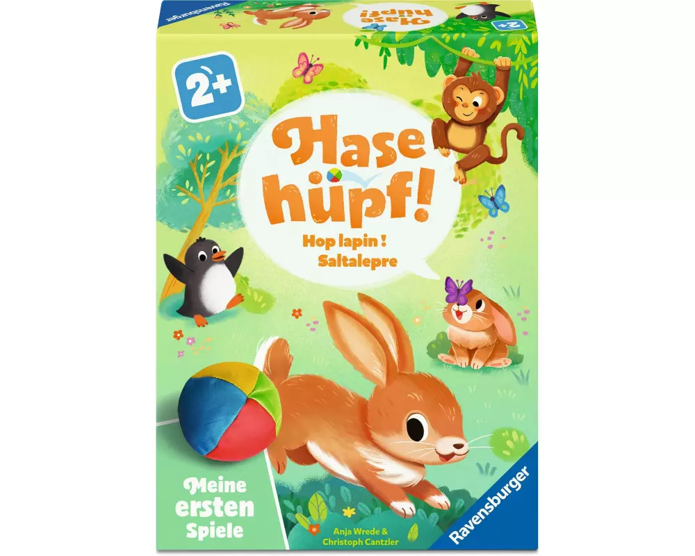 Ravensburger Meine ersten Spiele Hase hüpf! ab 2 Jahren, 1-4 Spieler,