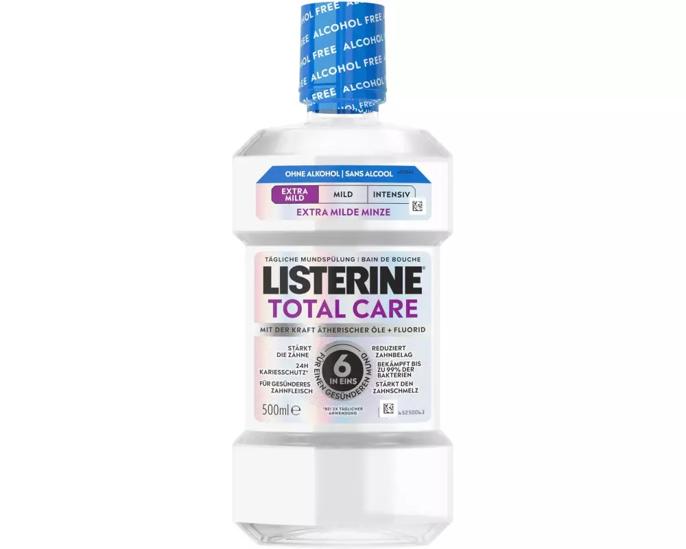 Listerine Mundspülung Total Care Extra Mild Alkoholfrei 500 ml