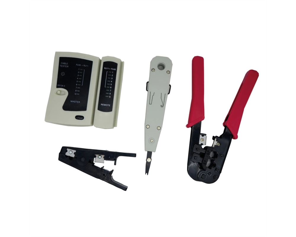 VALUE Netzwerk Werkzeug-Set, 4-teilig, mit Tasche