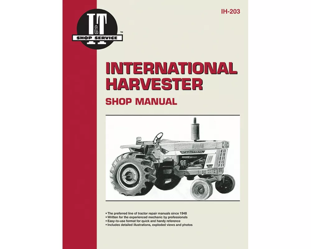International Harvester (Farmall) Gasoline Model 454-686, 70-80 Hydro & Diesel Model 454-1086 Tractor Service Repair Manual