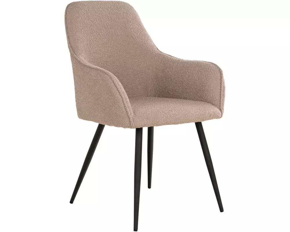 House Nordic Stuhl Harbo 65 x 57 x 87, Beige/Schwarz, 2 Stück