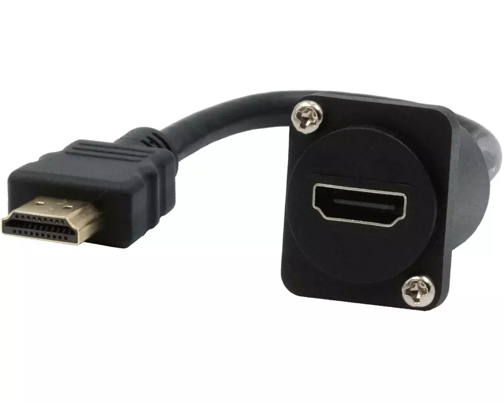 Exsys Adapterkabel D-Typ Kabel-Adapter HDMI Buchse zu Stecker 20cm
