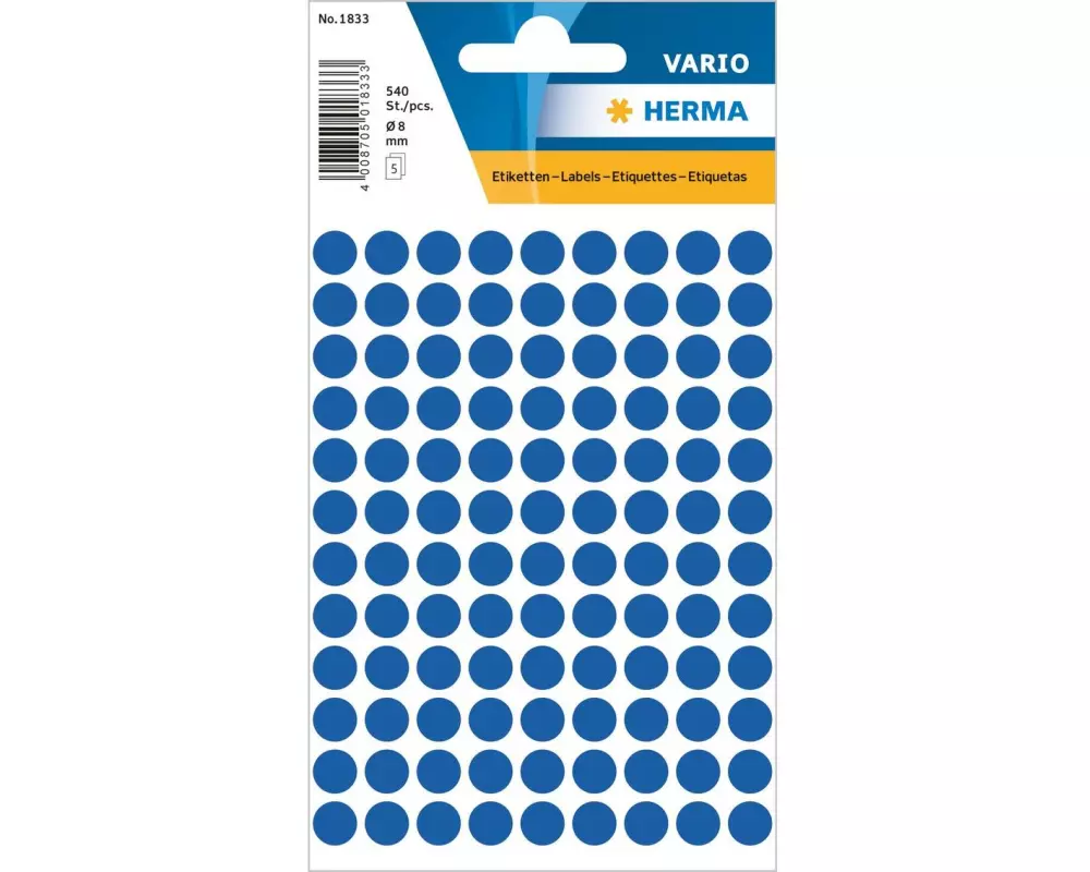 Herma Stickers Klebepunkte Vario Ø 8 mm, Dunkelblau