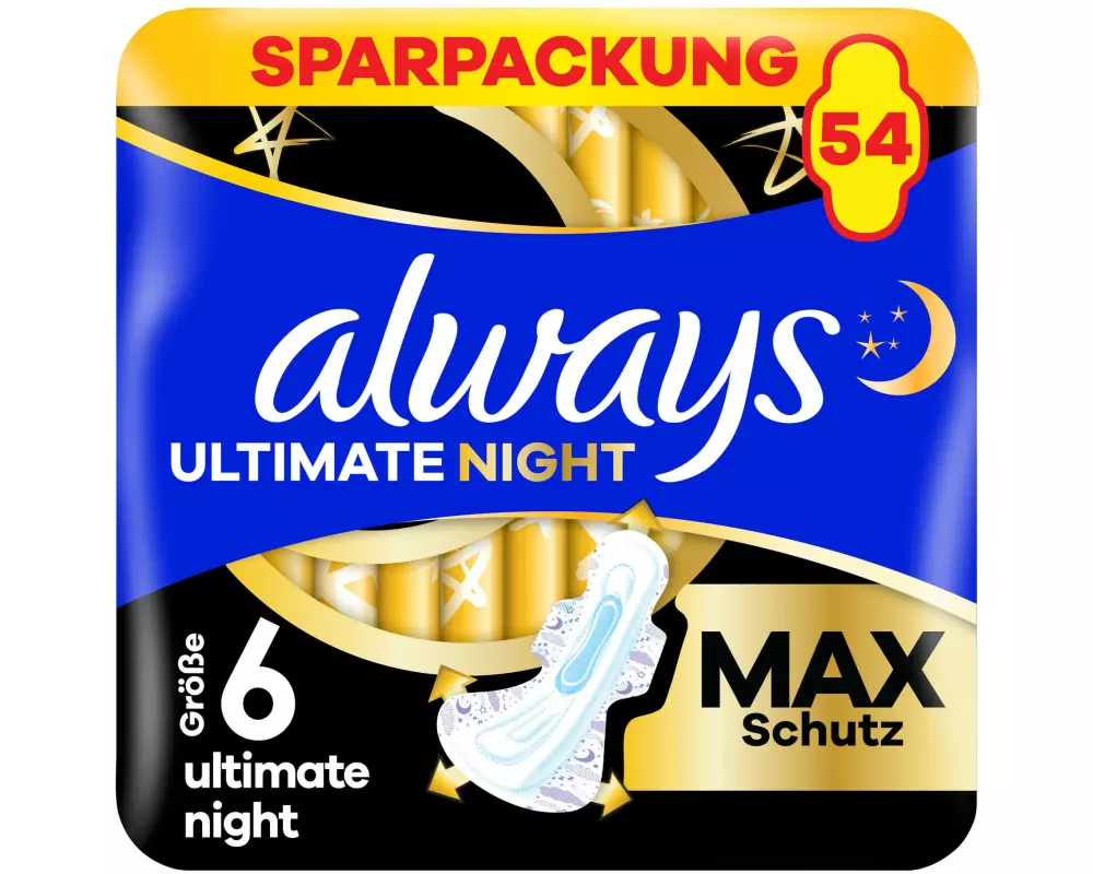 Always Binde mit Flügeln Ultimate Night Grösse 6, 54 Stück