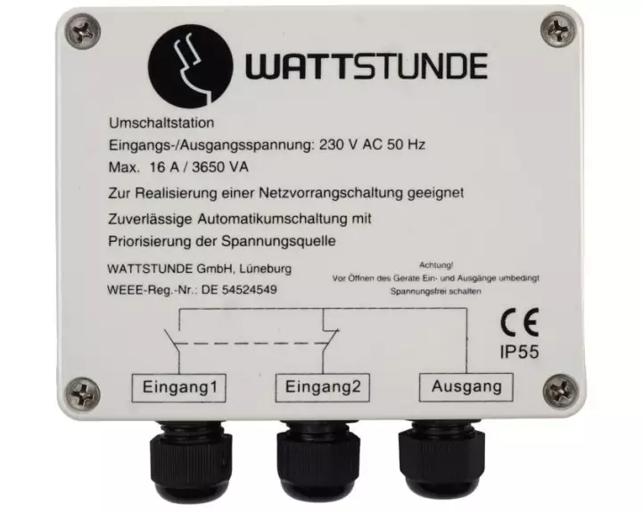 WATTSTUNDE Netzvorrangschaltung WS16ANVS 16A