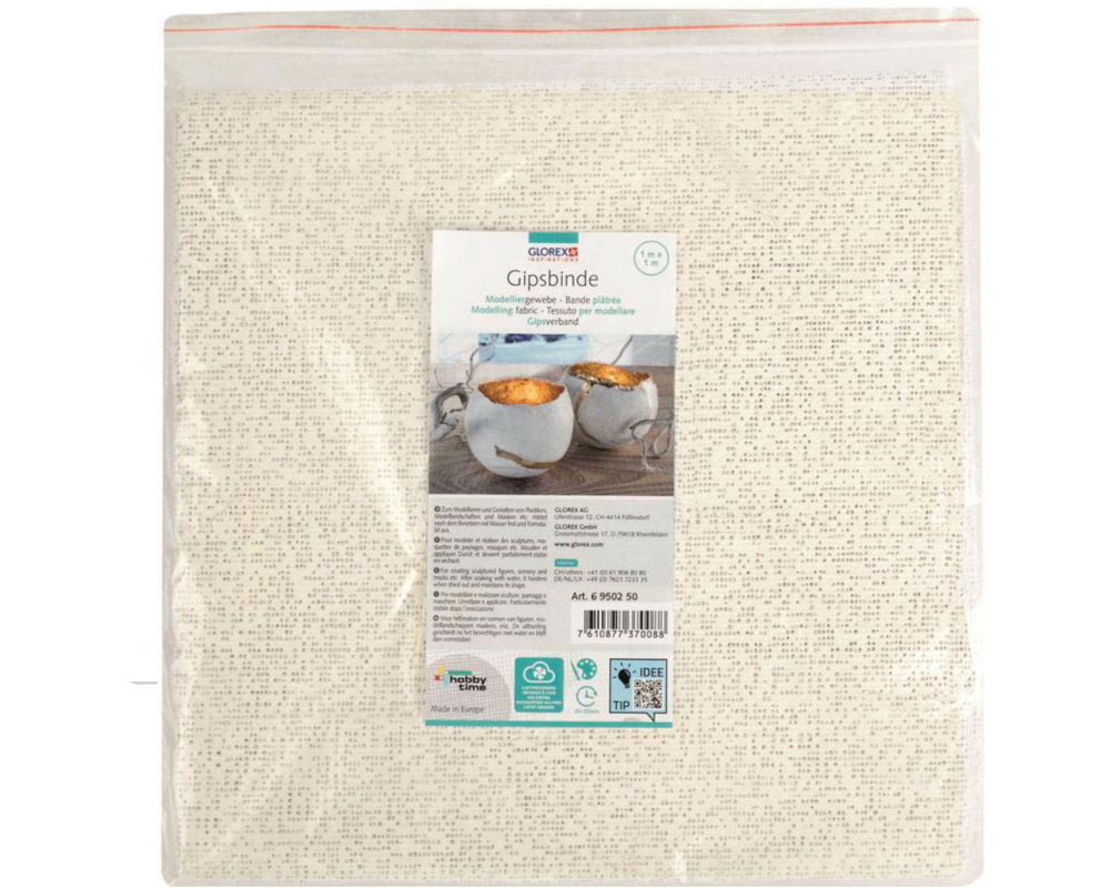 GLOREX Gipsbinde 1x1m 6950250 Modelliergewebe
