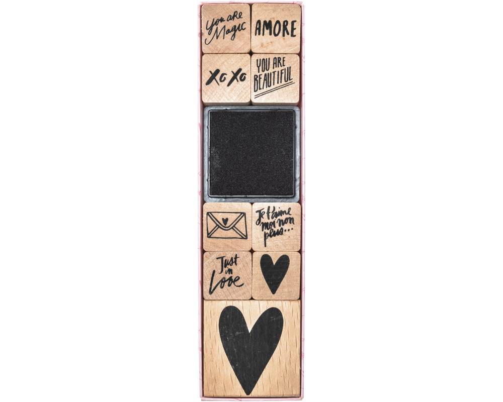 RICO DESIGN Stempelset Liebe 99001.78.21 9 Stück