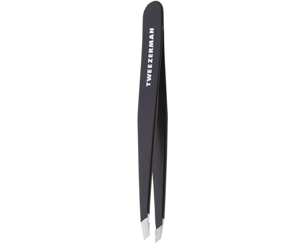 tweezerman Slant Tweezer Schräge Edelstahlpinzette Schwarz