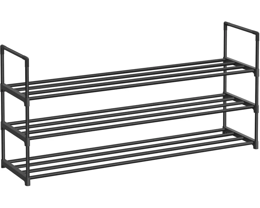 Songmics Schuhregal aus Metall 116 x 55 cm, Schwarz
