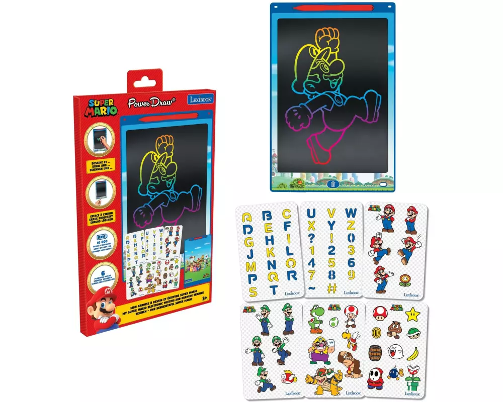 Lexibook Lern-Zeichentablett Bluey 11 Super Mario