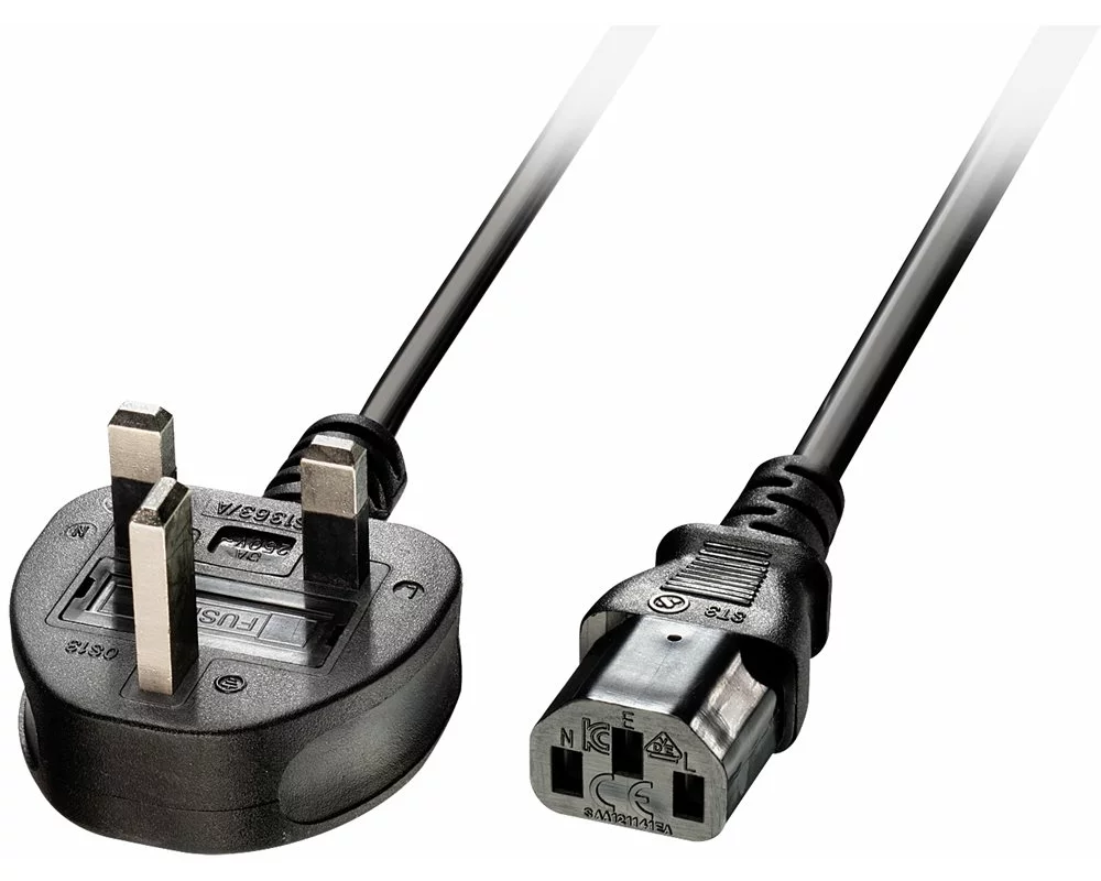 LINDY 2m IEC mains lead UK