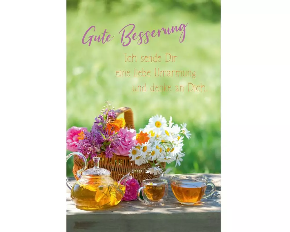 ABC Grusskarte Gute Besserung 12.5 x 17.6 cm