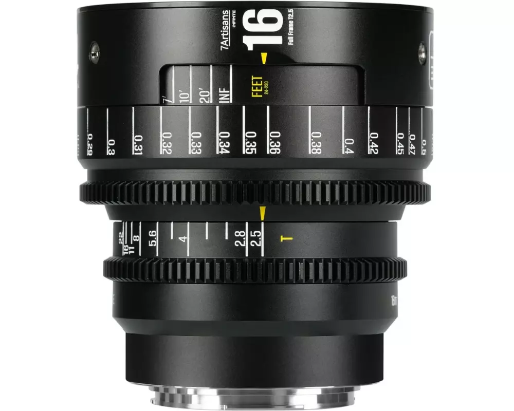 7Artisans Festbrennweite 16mm T/2.5 INFINTE Schwarz – Canon EF