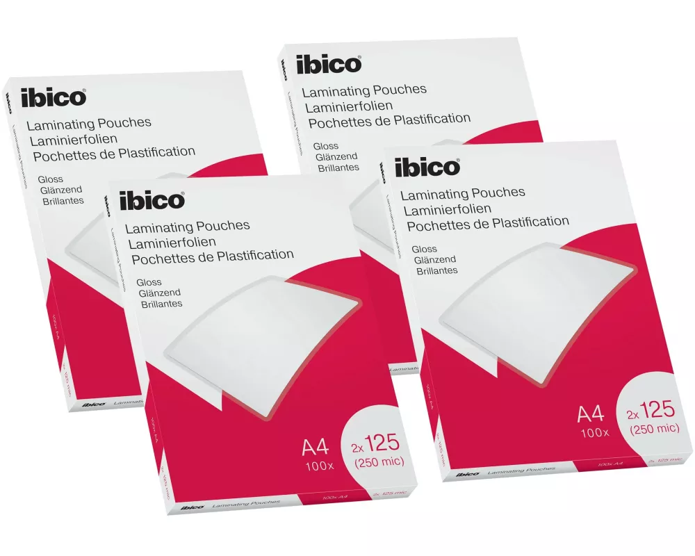 Ibico Laminierfolie Premium A4 125 µm, glänzend, 4 x 100 Stück