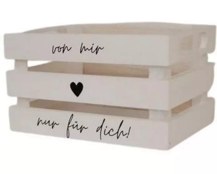Schneider Korbwaren Mini Holzharass Weiss